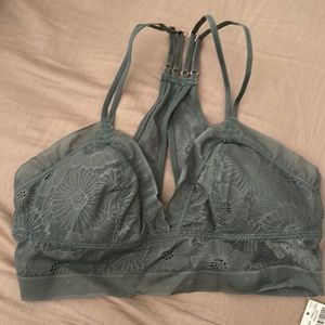Green lace bralette-Aerie